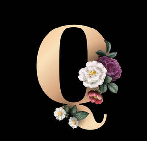 Pictorial Representation Of Flora Inspired Letter Q Wallpaper