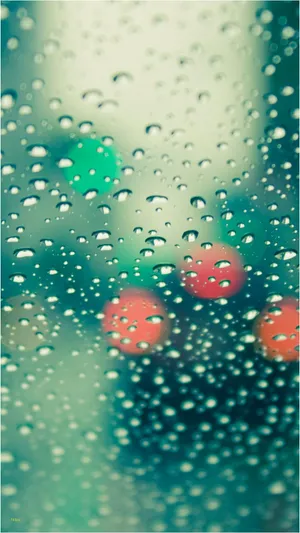 Picture Splish Splash - A Glittery Iphone In The Rain Wallpaper