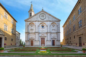 Pienza Piazza Pio Ii Cathedral Italy Wallpaper