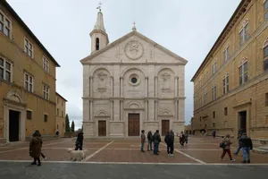 Pienza Pio Ii Cathedra Gloomy Wallpaper