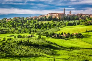 Pienza Tuscany Italy Landscape Scenery Wallpaper
