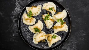 Pierogi Black Plate Wallpaper