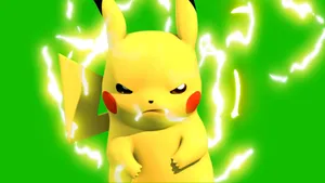 Pikachu 3d Thunderbolt Effect Wallpaper