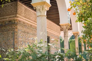 Pillars Along The Alcazar De Colon Museum Wallpaper