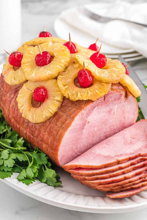 Pineapple Honey Glazed Ham Wallpaper