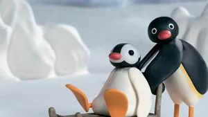 Pingu Playing With Pinga Wallpaper