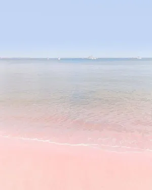 Pink And Blue Beach Wallpaper