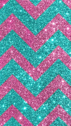 Pink And Blue Zigzag Sparkle Iphone Wallpaper