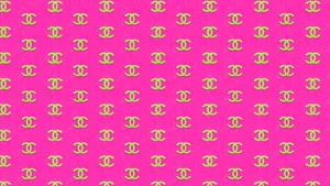 Pink And Yellow Chanel Logo Wallpaper