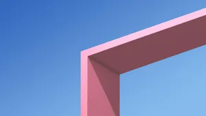 Pink Architecture On Blue Sky Wallpaper