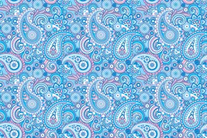 Pink Blue Paisley Wallpaper
