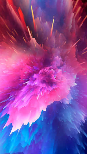 Pink Blue Smoke Paint Splash Wallpaper