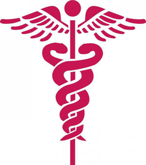 Pink Caduceus Medical Symbol Wallpaper