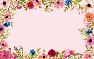 Pink-colored Floral Desktop Wallpaper