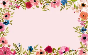 Pink-colored Floral Desktop Wallpaper