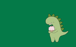 Pink Cupcake Aesthetic Dino Wallpaper