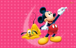 Pink Disney Pluto Wallpaper