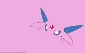 Pink Espeon Line Art Wallpaper