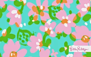 Pink Flowers Lilly Pulitzer Desktop Wallpaper