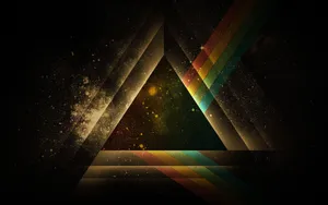 Pink Floyd Black Triangles Rainbow Aesthetic Wallpaper