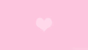 Pink Heart Simple Background Wallpaper