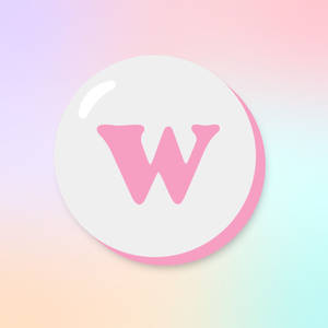 Pink Letter W Bubble Wallpaper