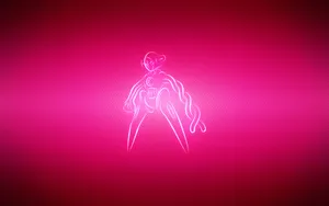 Pink Minimalist Deoxys Wallpaper