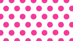 Pink Polka Dots On White Background Wallpaper