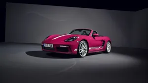 Pink Porsche Car 5120x1440 Wallpaper