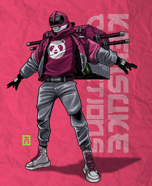 Pink Power Ranger Food Delivery Wallpaper
