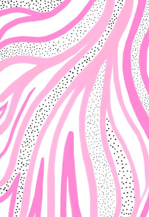 Pink Preppy Pfp Line Strokes And Dots Wallpaper