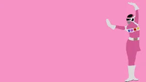 Pink Ranger Pose_ Vector Artwork Wallpaper