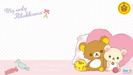 Pink Rilakkuma Art Wallpaper