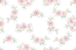 Pink Roses On Black Background Wallpaper