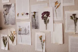 Pinterest-inspired Laptop Workspace With Dried Flowers Decoration Wallpaper