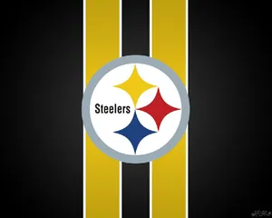 Pittsburgh Steelers Logo On Striped Flag Wallpaper