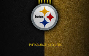 Pittsburgh Steelers Logo Text Leather Wallpaper