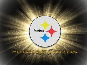 Pittsburgh Steelers Logo With Sylized Text Wallpaper