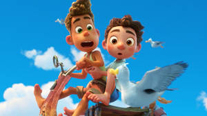 Pixar Luca Funny Alberto Wallpaper