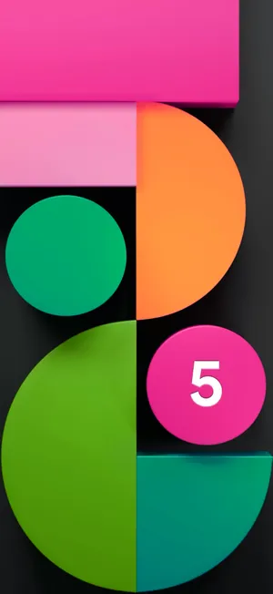 Pixel 5 Abstract Geometric Shapes Wallpaper