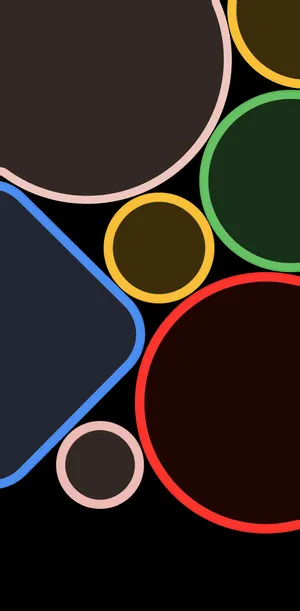 Pixel 5 Minimal Outlined Shape Wallpaper