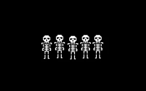 Pixel Art Skeleton Wallpaper