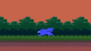 Pixel Suicune Silhouette Wallpaper