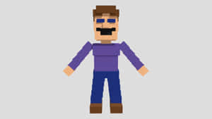 Pixelated Michael Afton Figure Wallpaper