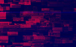 Pixelated Red Glitch Art Wallpaper