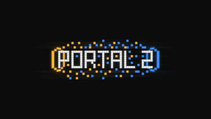 Pixilated Dots Portal 2 Wallpaper