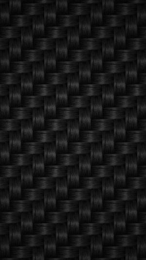 Plain Black Iphone Woven Fibers Wallpaper