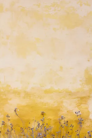 Plain Yellow Iphone Wall And Plants Wallpaper