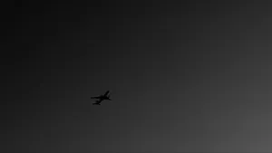 Plane Desktop Dark Sky Wallpaper