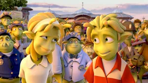 Planet 51 Alien Couple Lem And Neera Wallpaper